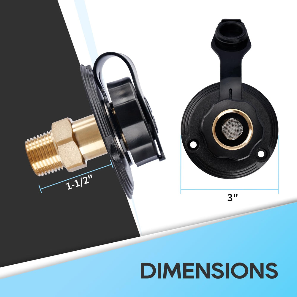 RVGUARD easy-grip knob enables quick hose connections.