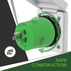 Locking-ring design and waterproof features for outdoor use