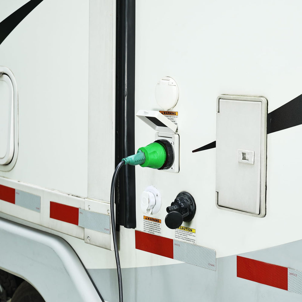 RVGUARD NEMA 5-15P to SS2-50R adapter for reliable shore power