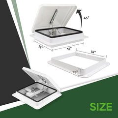 UV-resistant plastic keeps RVGUARD vent durable against sun exposure