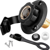 RVGUARD RV City Water Inlet with brass check valve for safe RV connections.