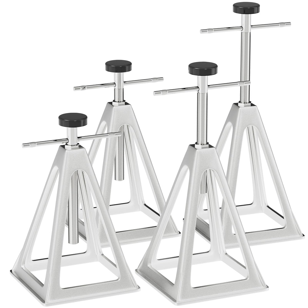 RVGUARD RV Stack Jacks 4-Pack shown with rubber pads for stable leveling