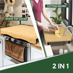 RVGUARD board used as cutting board on countertop during meal prep.