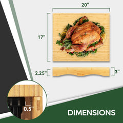 Built-in juice grooves keep drips contained while chopping with the RVGUARD board.