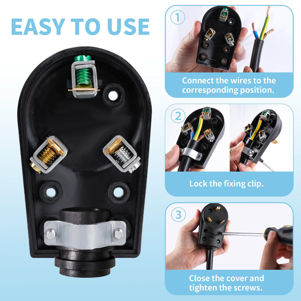 Rvhouse 10 AWG cable connected to RV plug for durable power delivery