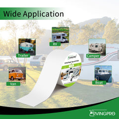 RVINGPRO UV-resistant roof tape under sun exposure
