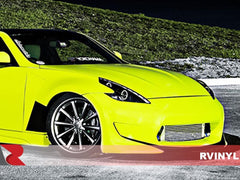 Close-up of invisible air channels in the satin neon yellow film