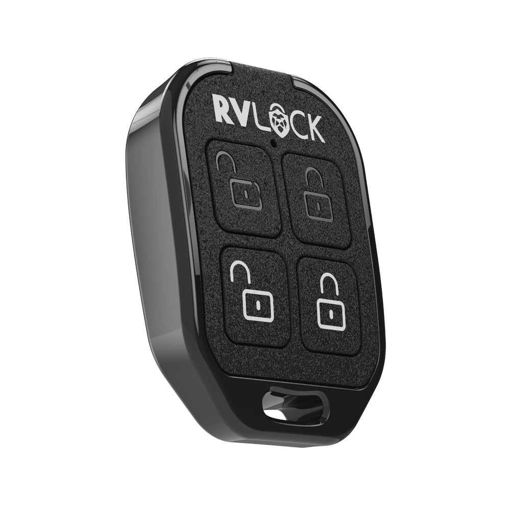 RVLock remote 4-button fob front view enables seamless keyless access