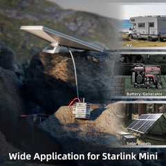 RVMARINEPAT Starlink Mini IP68-rated power cable withstands dust, water, UV exposure.