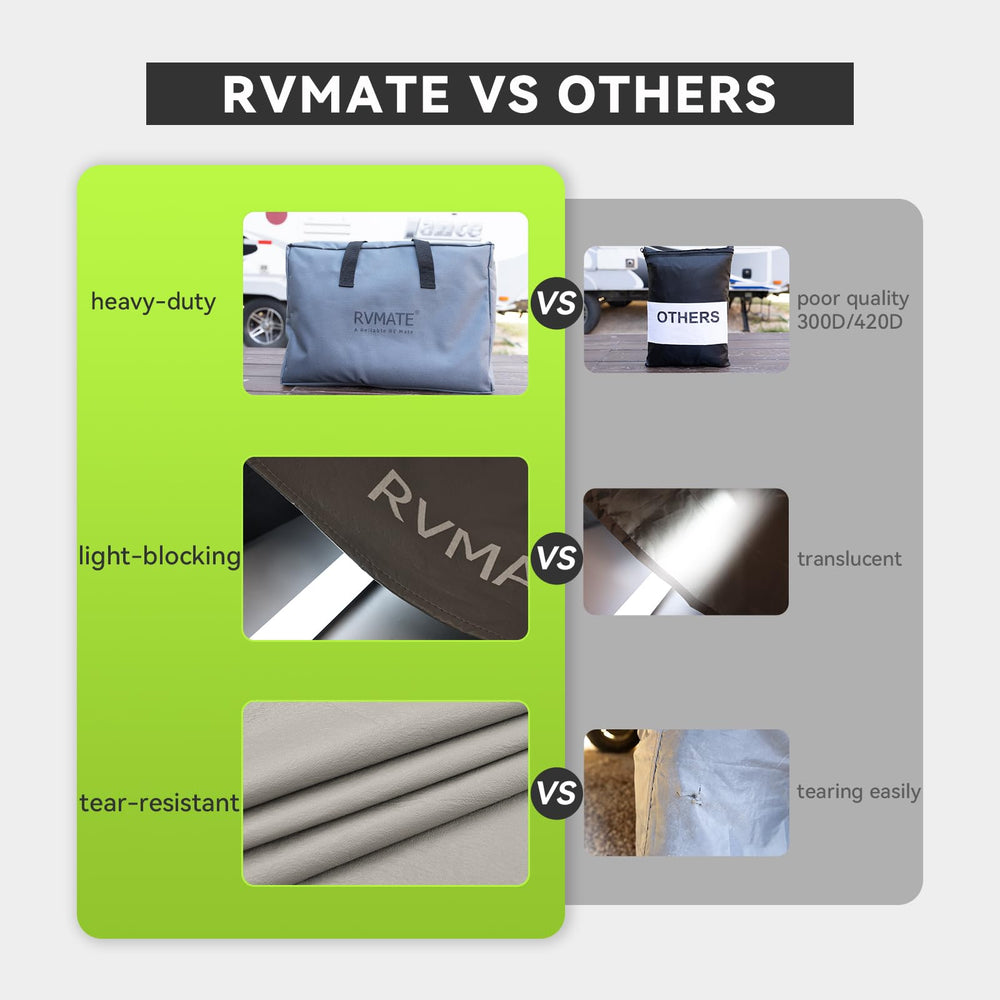 RVMATE bungee cord keeps the cover securely in place during travel.