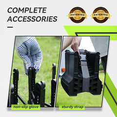 RVMATE includes gloves and strap for clean handling and storage