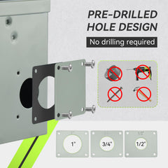 RVMATE removable panels with corner plates for simple setup.