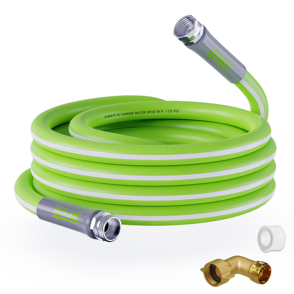 RVMATE RV water hose 25ft in use for safe drinking water