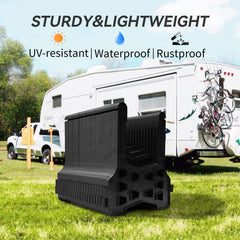 RVMATE accordion design adapts around corners for flexible RV dumping