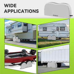 RVMATE durable tire cover suitable for RVs, trailers, and trucks.