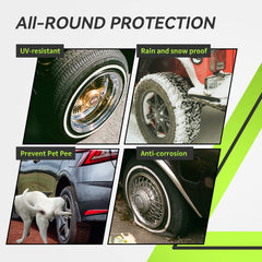 RVMATE waterproof tire cover shields tires from rain and snow.
