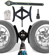 RVPNR RV Rotatable Wheel Chock Stabilizers with ratchet tool for stable parking on slopes