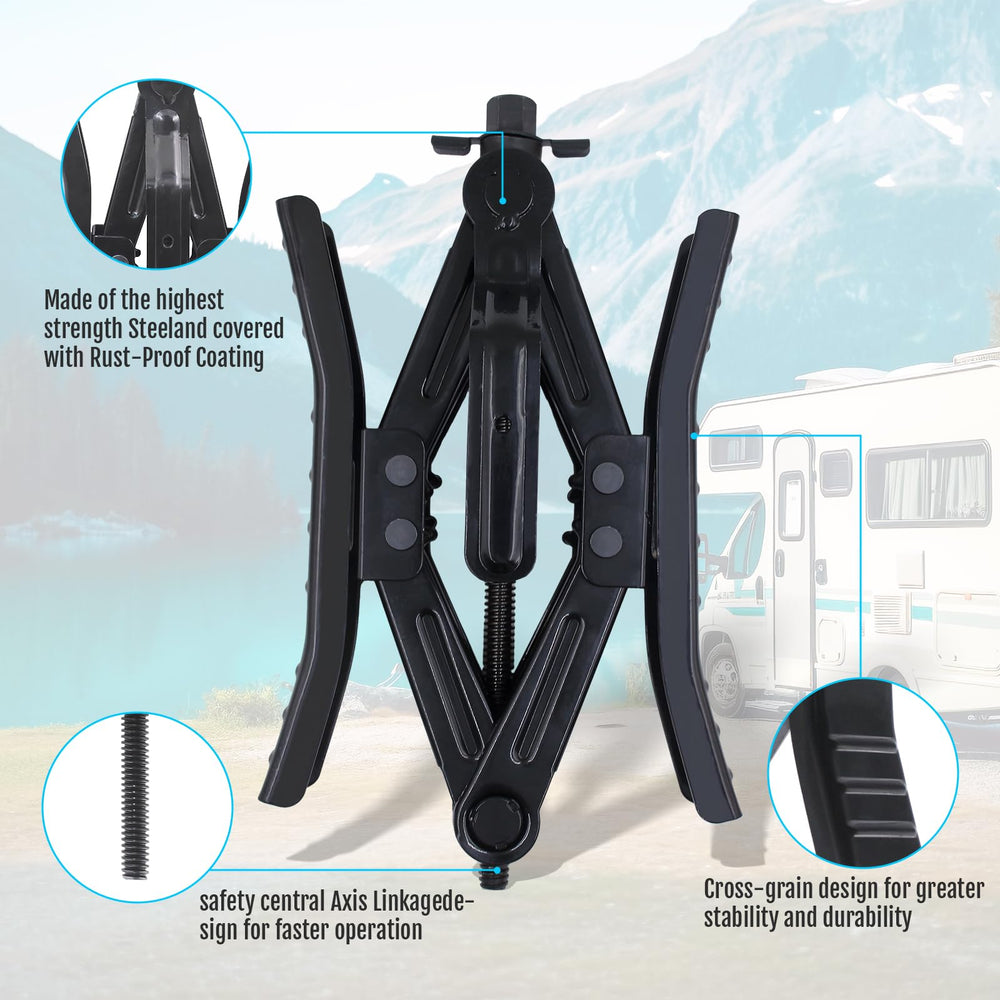 RVPNR wheel chock stabilizers stored in a bag for easy transport