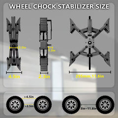 RVPNR wheel chocks with drill-enabled setup for fast stabilization.