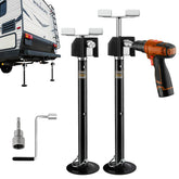 RVSHARK RV slide-out jacks 2-pack provide sturdy stabilization for travel trailers.