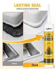 RVSHARK sealant covers cracks and gaps on roof surfaces clearly.