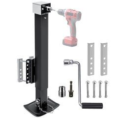 RVSNAIL 8000lbs trailer jack with electric operation for fast leveling.