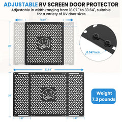 RVSNAIL heavy-duty aluminum construction resists scratches from active pets.