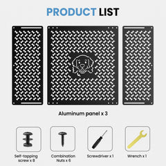RVSNAIL package contents include panels, hardware, and tools.