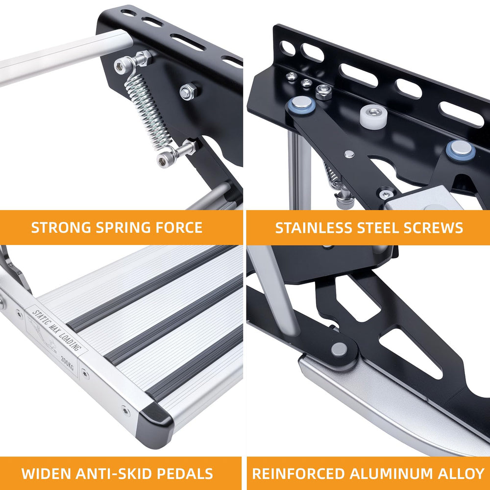 RVSNAIL RV Steps steel support plates resist rust for long-lasting durability.