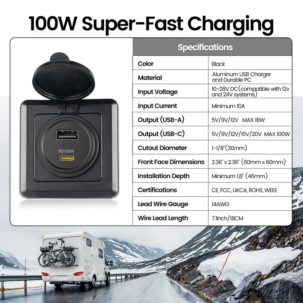 RVSPARK Starlink Mini compatibility port powers satellite internet on the go.