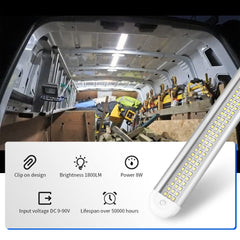 RVZONE 12V LED interior light bar aluminum base closeup
