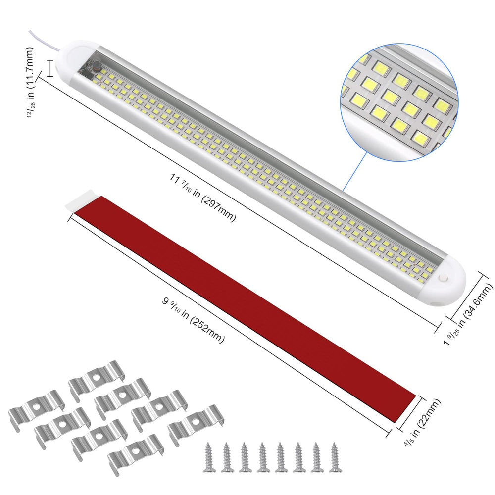 RVZONE 12V LED interior light bar end switch for easy control