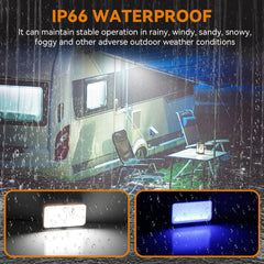 RVZONE 1500 lumens brightness highlights exterior features for safe evening access.