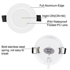 RVZONE dimmable 12V light with smooth brightness control.