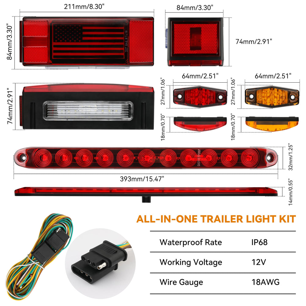 RVZONE license plate bracket with reflective strips for secure mounting.