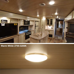 RVZONE 12V DC dome light features a slim 0.8-inch thickness for tight spaces.