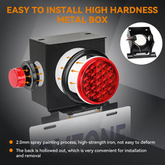RVZONE steel box housing emphasizing durable, impact-resistant design.