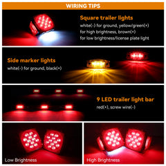 RVZONE Wiring harness simplifies installation with integrated connections for multiple trailer lights.