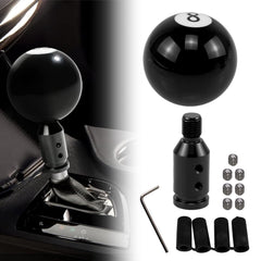 RYANSTAR RACING black 8-round knob front view with premium acrylic finish.