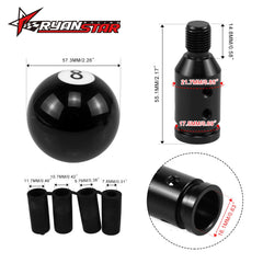 RYANSTAR RACING knob side view shows ergonomic grip and adapter.