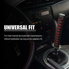 Adapters laid out for universal fit installation of the Katana shift knob.