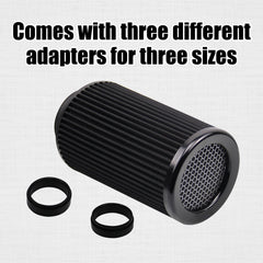 RYANSTAR universal clamp-on air filter 4in, robust airflow for strong intake.
