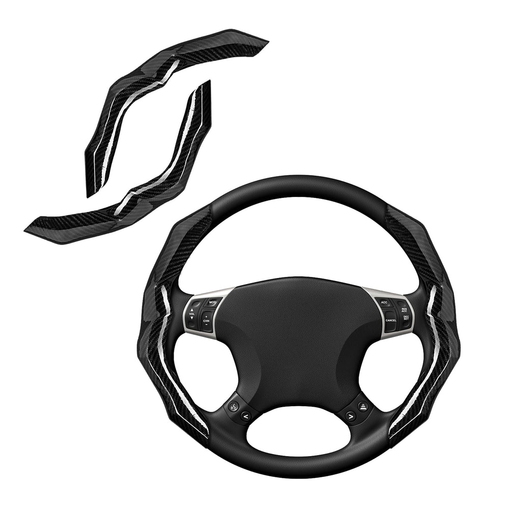 RYCELYSIAN carbon fiber steering cover texture enhances grip and sport look