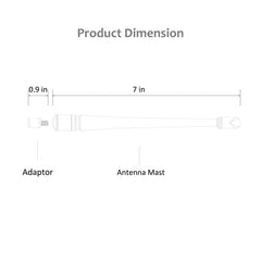 Rydonair easy-install antenna screws onto existing mount.
