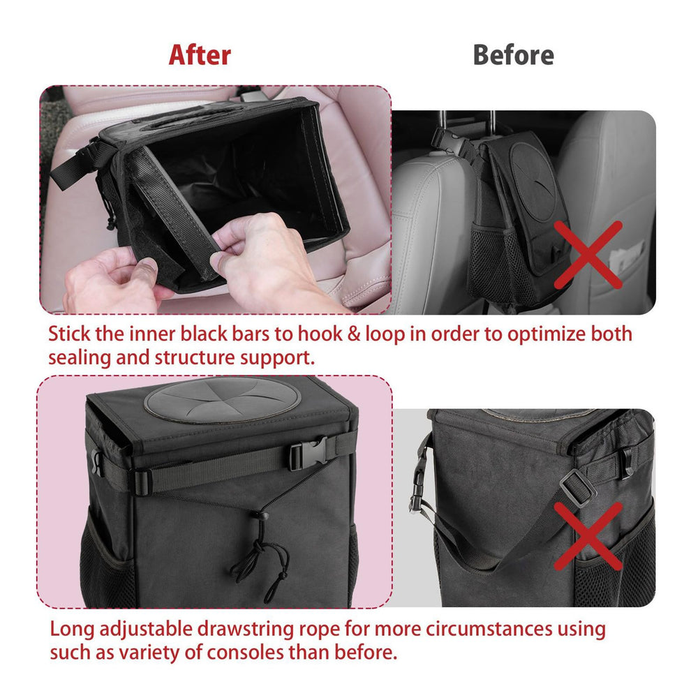 Ryhpez car organizer pockets help store tissues, toys, snacks and more.