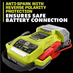 RYOBI ONE+ jump starter quick start guide displayed for easy setup.