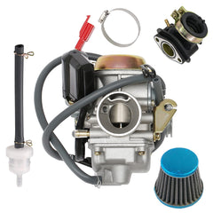 RYTIME PD24J carburetor compatibility chart for multiple brands and GY6 engines.