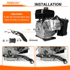 RZEOZU mini bike tensioner bracket with seven mounting holes for adjustable fit