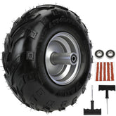 RZEOZU 145/70-6 tire front wheel assembly for mini bikes, enhances stability.