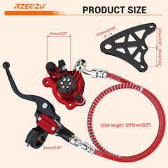 RZEOZU brake hose length 50 inches complements compact mini bike layouts